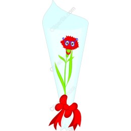 Playful Flower with Cheerful Expression