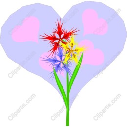 Colorful Heart Blossom