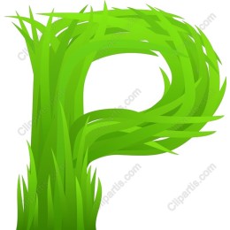 Green Grass Letter P