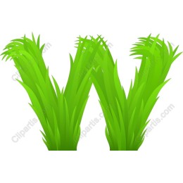 Green Grass Letter W