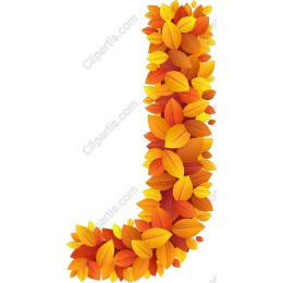 Autumn Leaf Letter J