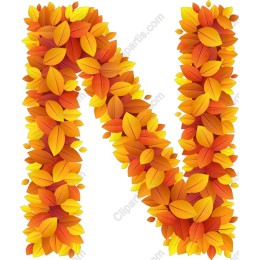 Autumn Leaves Letter N