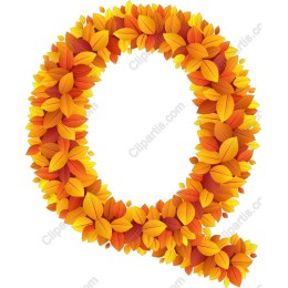 Autumn Leaf Letter Q