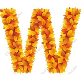 Autumn Leaves Letter W