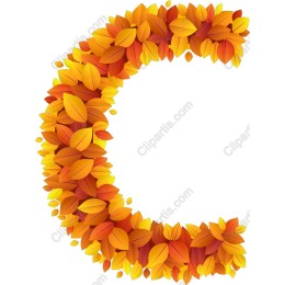 Autumn Leaf Letter C