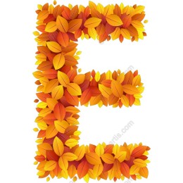 Autumn Leaves Letter E