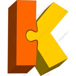 Playful 3D Letter K
