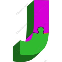 Playful 3D Letter J