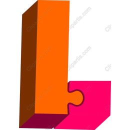Vibrant 3D L Puzzle Piece