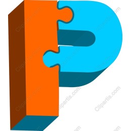 Colorful 3D Letter P Puzzle