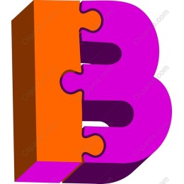 Vibrant 3D Puzzle Letter B