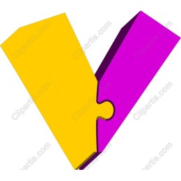 Vibrant Puzzle Piece V