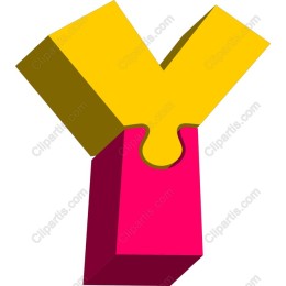 Vibrant 3D Letter Y