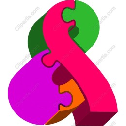 Colorful Puzzle Ampersand