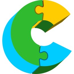 Colorful Puzzle Piece Letter C