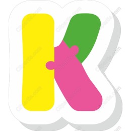 Colorful Letter K