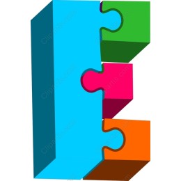 Colorful Puzzle Piece E