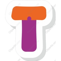 Vibrant Colorful Letter T