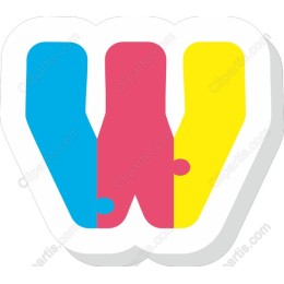 Vibrant Stylized Letter W