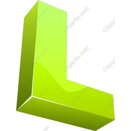 3D Green Letter L