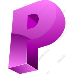 3D Purple Letter P