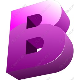 Vibrant 3D Letter B