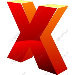 Vibrant 3D Letter X