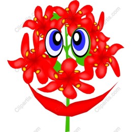 Cheerful Flower Character