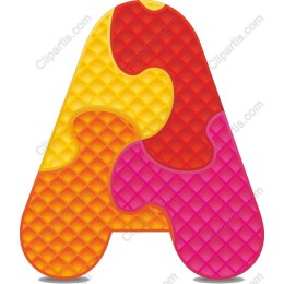 Playful Puzzle Piece Letter A