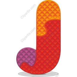 Vibrant Letter J