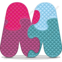 Vibrant Puzzle Letter M