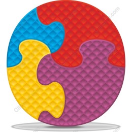 Vibrant Puzzle Piece