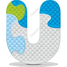 Vibrant Textured Letter U