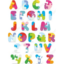 Puzzle Alphabet Clipart Set