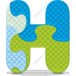 Puzzle Block Letter H