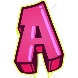 Vibrant Pink Letter A