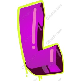 Vibrant Purple Letter L