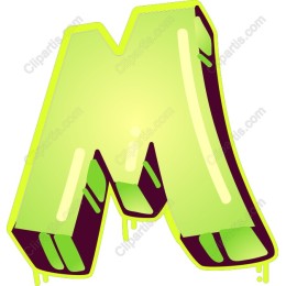 Vibrant Dripping Letter M
