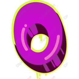 Purple Drippy Donut