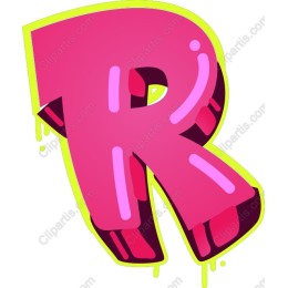 Vibrant Graffiti Letter R