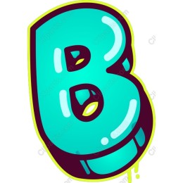 Vibrant Letter B