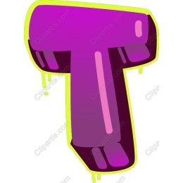 Vibrant Letter T