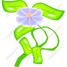 Delicate Floral with Green Ribbons