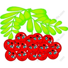 Playful Red Berry with Happy Eyes