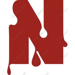 Artistic Drip Letter N