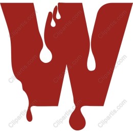 Dripping W Letter