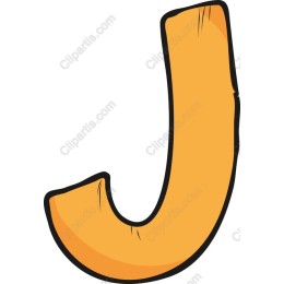 Vibrant Orange Letter J