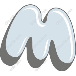 Playful Glossy Letter M