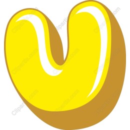 Yellow Letter V