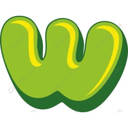 Whimsical Green W